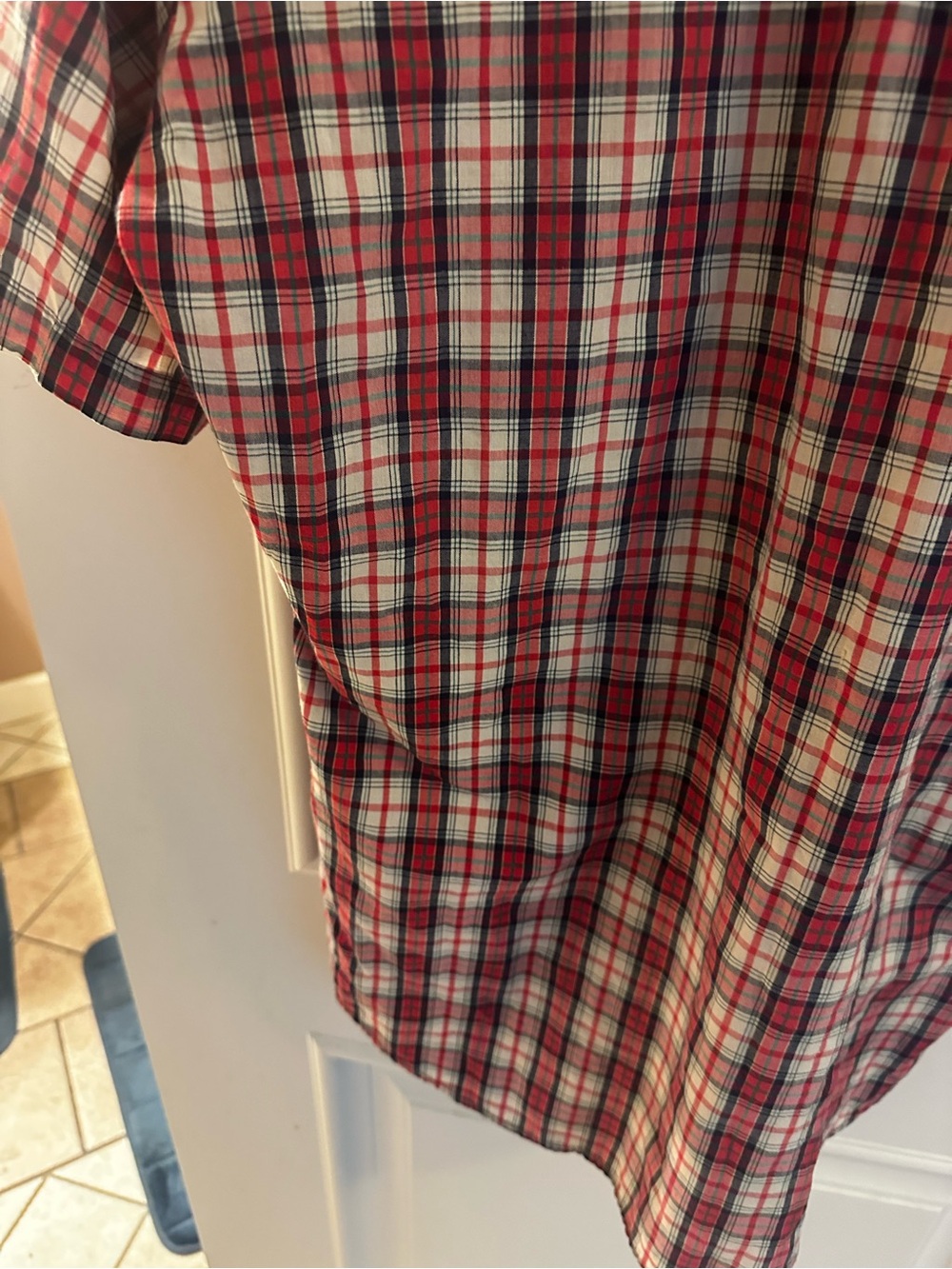 Vintage Wrangler Men’s Red Plaid Short-Sleeve Pearl Button Western Shirt - Picture 15 of 16